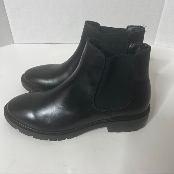 Steve Madden Women's Leopold Black Leather Chelsea Boot size 8.5 - Picture 4 of 9